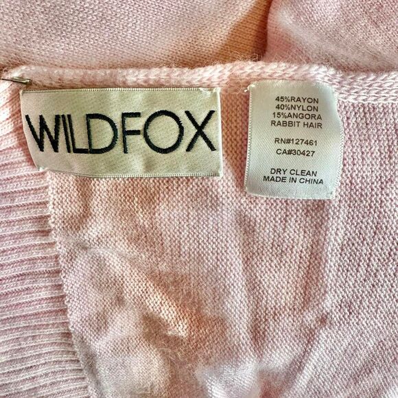 NWT Wildfox Couture Pink Angora Rabbit Hair Scarf with Boho Native Bull Skull - Picture 4 of 4